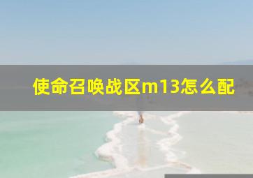 使命召唤战区m13怎么配