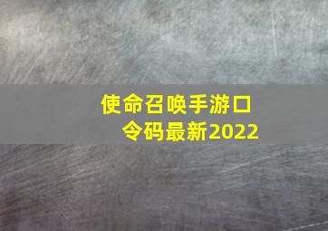 使命召唤手游口令码最新2022