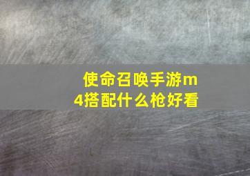 使命召唤手游m4搭配什么枪好看