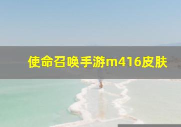 使命召唤手游m416皮肤