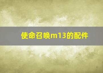 使命召唤m13的配件