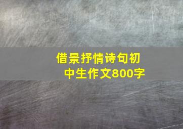 借景抒情诗句初中生作文800字