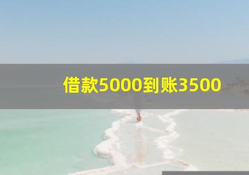 借款5000到账3500