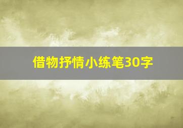 借物抒情小练笔30字