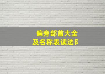 偏旁部首大全及名称表读法阝