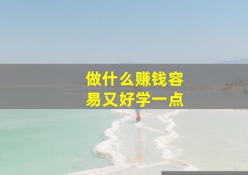 做什么赚钱容易又好学一点