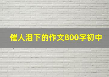 催人泪下的作文800字初中