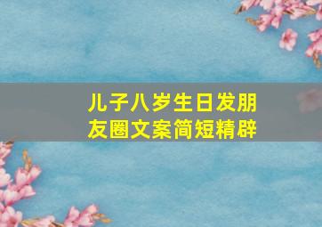 儿子八岁生日发朋友圈文案简短精辟