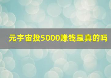 元宇宙投5000赚钱是真的吗