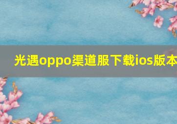 光遇oppo渠道服下载ios版本