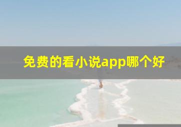 免费的看小说app哪个好