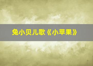 兔小贝儿歌《小苹果》