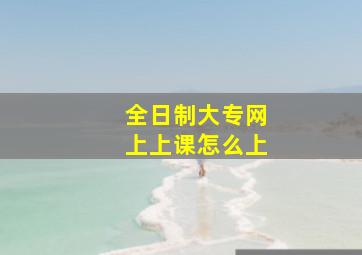 全日制大专网上上课怎么上