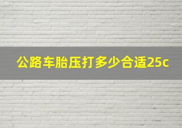 公路车胎压打多少合适25c