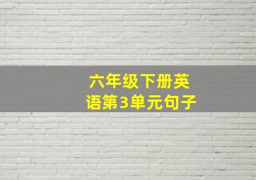 六年级下册英语第3单元句子