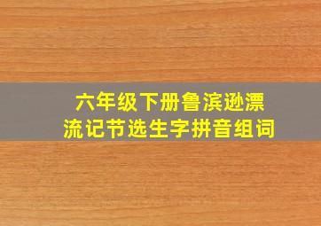 六年级下册鲁滨逊漂流记节选生字拼音组词