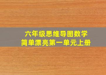 六年级思维导图数学简单漂亮第一单元上册