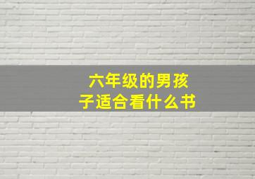 六年级的男孩子适合看什么书