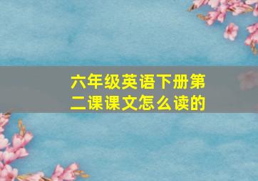 六年级英语下册第二课课文怎么读的