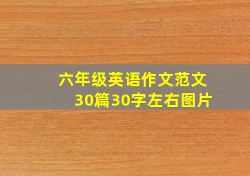 六年级英语作文范文30篇30字左右图片