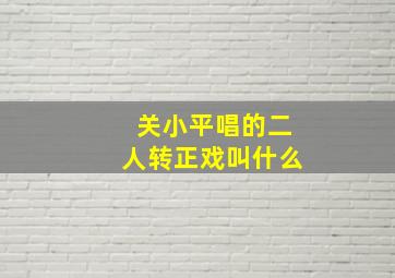 关小平唱的二人转正戏叫什么