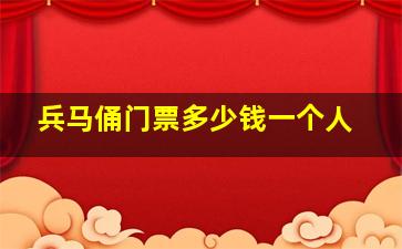 兵马俑门票多少钱一个人