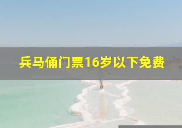 兵马俑门票16岁以下免费