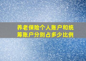 养老保险个人账户和统筹账户分别占多少比例