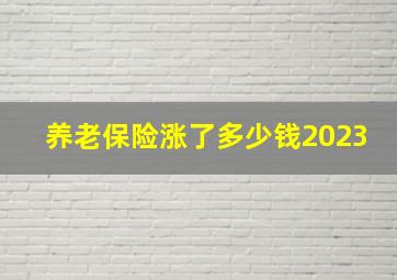 养老保险涨了多少钱2023