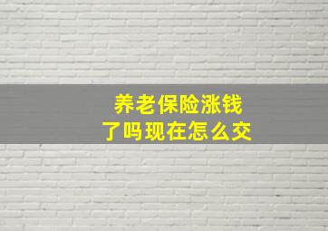 养老保险涨钱了吗现在怎么交