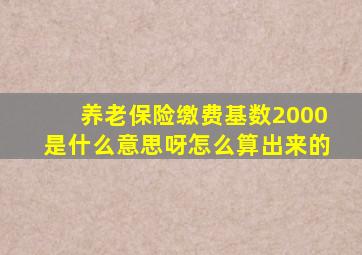 养老保险缴费基数2000是什么意思呀怎么算出来的