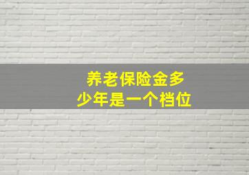 养老保险金多少年是一个档位