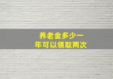 养老金多少一年可以领取两次