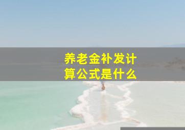 养老金补发计算公式是什么