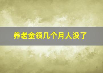 养老金领几个月人没了