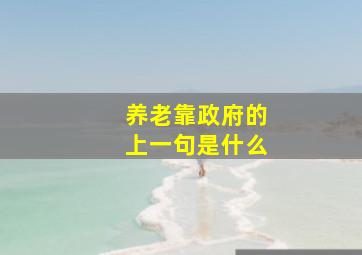 养老靠政府的上一句是什么