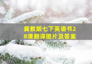 冀教版七下英语书28课翻译图片及答案