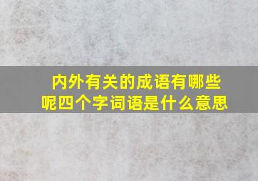 内外有关的成语有哪些呢四个字词语是什么意思