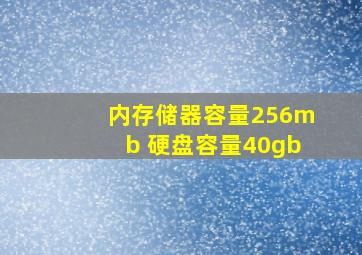 内存储器容量256mb 硬盘容量40gb