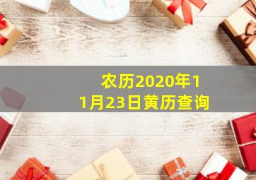 农历2020年11月23日黄历查询