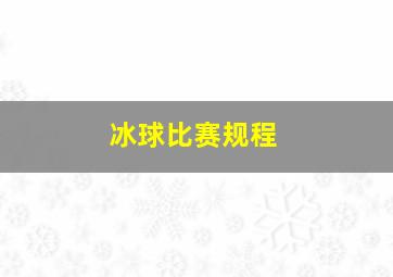 冰球比赛规程