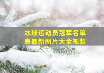 冰球运动员冠军名单表最新图片大全视频