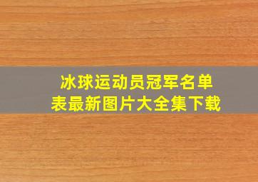 冰球运动员冠军名单表最新图片大全集下载