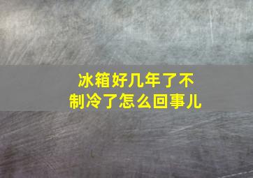 冰箱好几年了不制冷了怎么回事儿