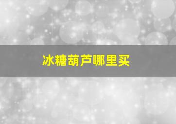 冰糖葫芦哪里买