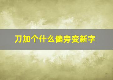 刀加个什么偏旁变新字