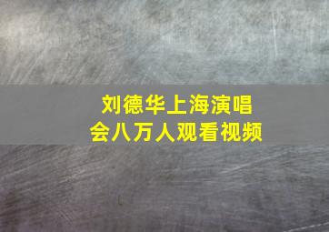 刘德华上海演唱会八万人观看视频