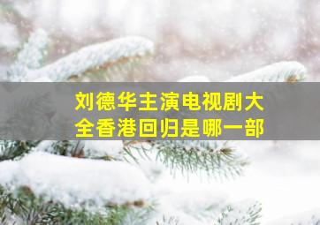 刘德华主演电视剧大全香港回归是哪一部