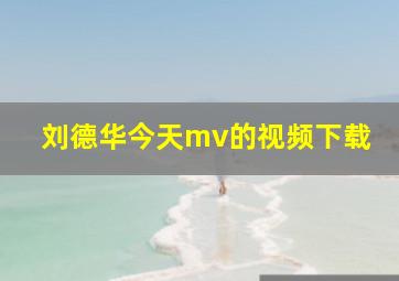 刘德华今天mv的视频下载