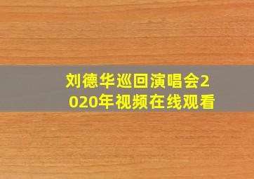 刘德华巡回演唱会2020年视频在线观看